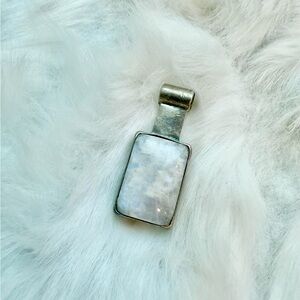 Silver Moonstone Pendant for Necklace